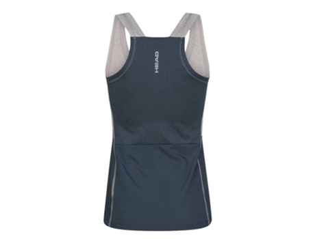 Camiseta sin Mangas de Mujer para Pádel HEAD RACKET Tech Cinzento Azul (XS)