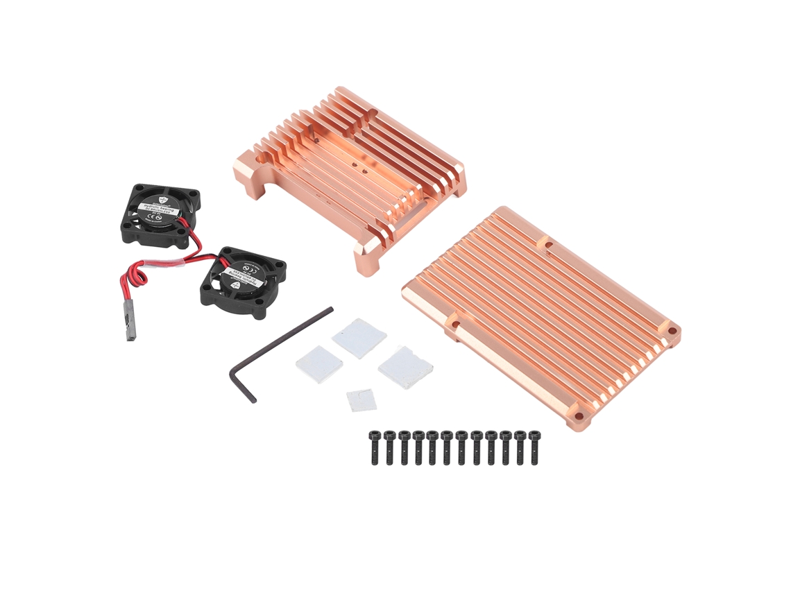 Caja Protectora Con Doble Ventilador De Enfriamiento Para Raspberry Pi 3 Modelo B B+