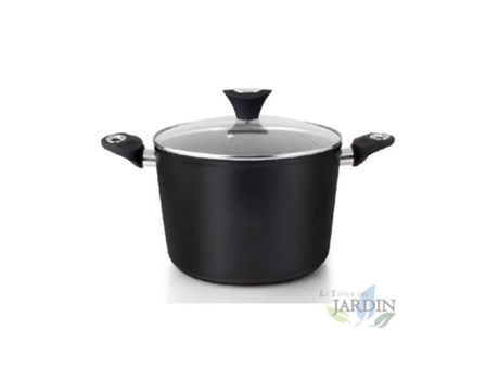 Cacerola Honda ORBEGOZO De Aluminio Forjado 24Cm Capacidad 6 L Revestimiento De Mármol Antiadherente.