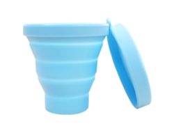 Vaso Plegable De Silicona De 170 Ml Para Viajes Y Picnics, Ligero, Resistente Al Desgaste Y Con Tapa.
