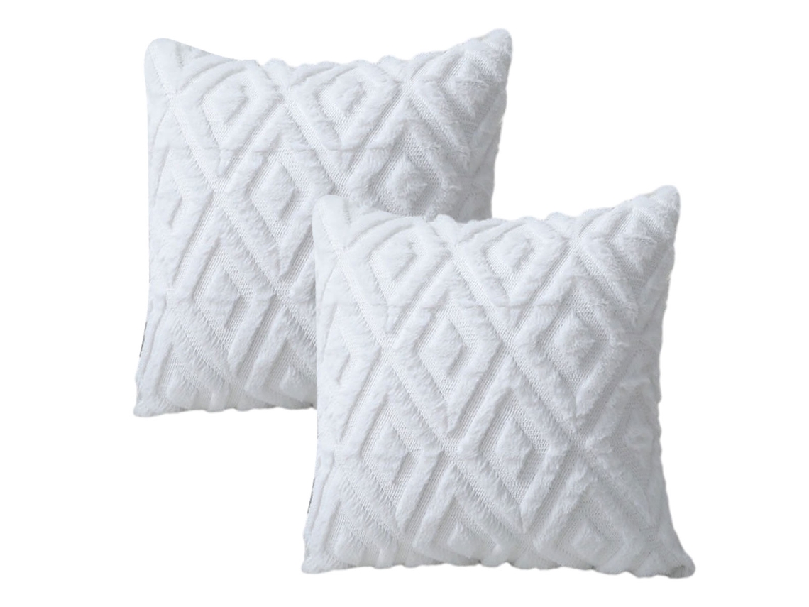 Juego De 2 Fundas De Almohada Decorativas De Felpa