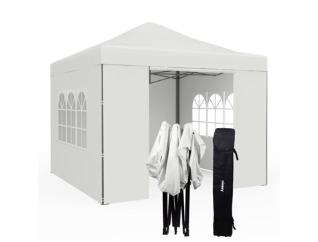 Carpa Plegable de Jardín NICEEY 3x3 m Impermeable con Laterales Extraíbles - Beige