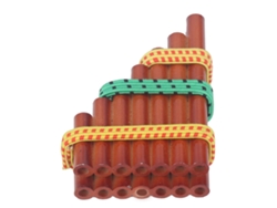 Flauta de pan de bambú para casa de muñecas, instrumento musical decorativo, juguete móvil, miniatura