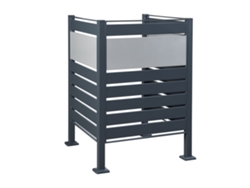 Cerca de Acero Uusikaupunki 120X91X91Cm Antracita/Plata [EN.CASA]