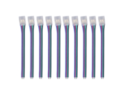 Rebe-conectores De Tira Led Cob 4pin 10mm Rgb, 10 Piezas Resistentes Y Seguras Para Hogar, Fiesta Y Oficina, Diy De Tiras De Luz