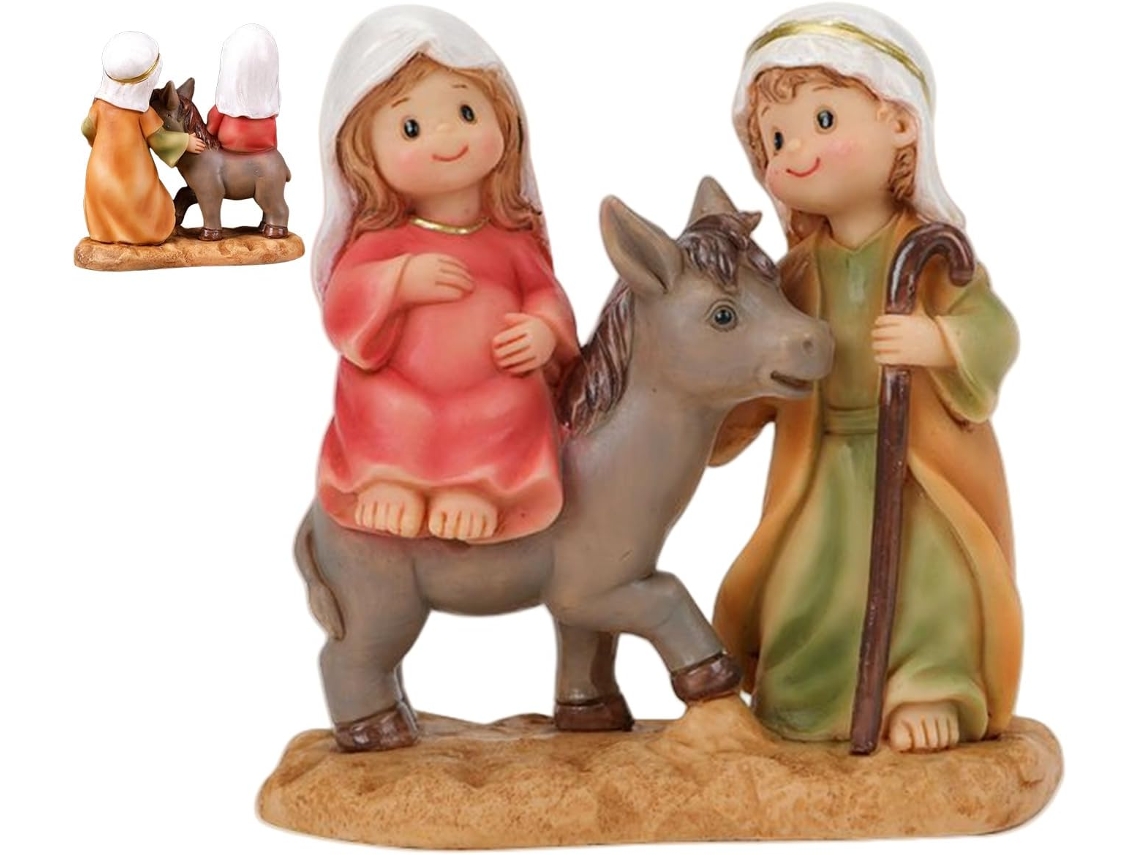 Estatua De La Sagrada Familia Católica, Estatua Navideña En Resina De José Y La Virgen María | Decoración