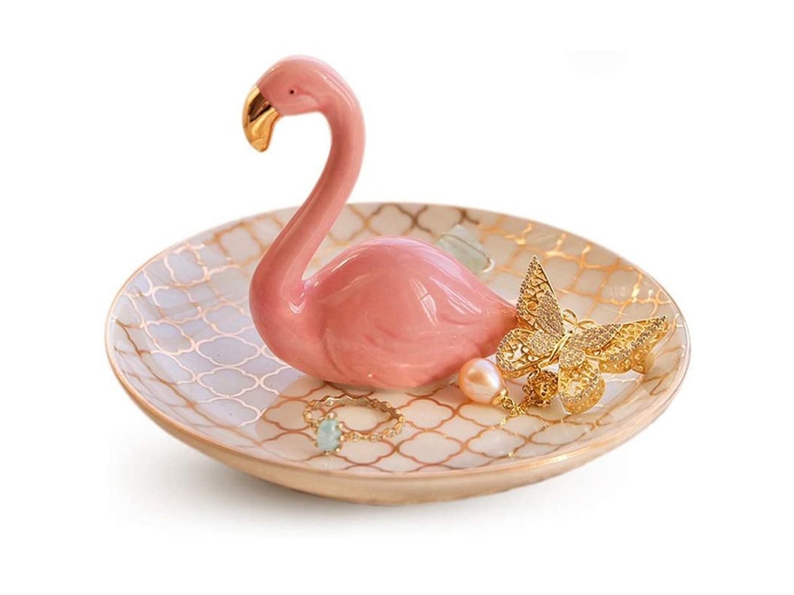 Porta Anillos Flamenco Para Joyerías Regalo Decoración Hogar Organizador De Joyas