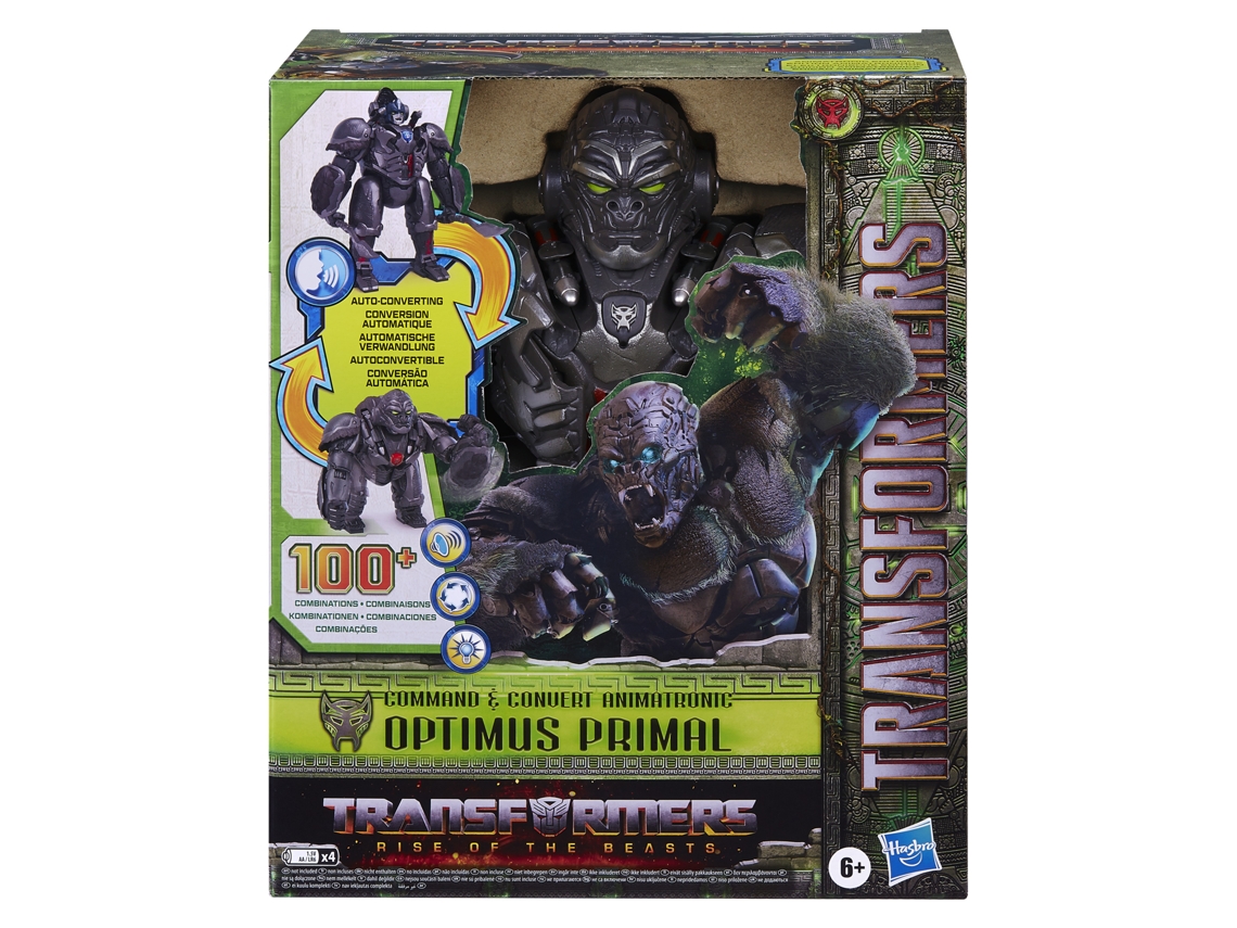 Muñeco TRANSFORMERS El despertar de las bestias Command & Convert Animatronic Optimus Primal (Edad Mínima: 6 años)