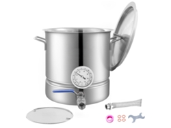 Juego de hervidor de cerveza casera de acero inoxidable de 5 galones con accesorios Succebuy