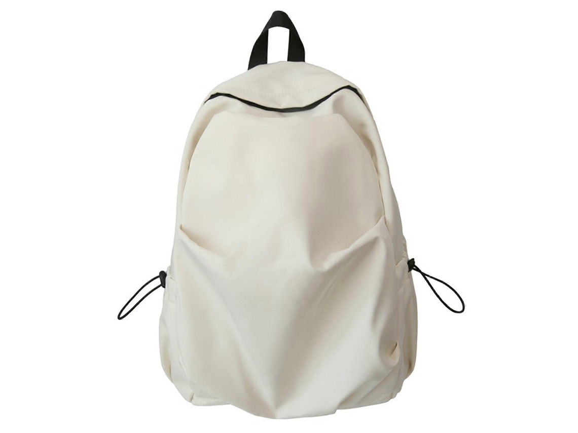 Mochila elegante y práctica para hombre y mujer, de estilo informal, espaciosa, ideal para la escuela, viajes y actividades al aire libre. Blanca.