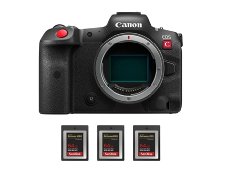 Máquina fotográfica CANON Cuerpo Eos R5 C + 3 Sandisk 64Gb Extreme Pro Cfexpress Tipo B + Pdf Mcz Direct