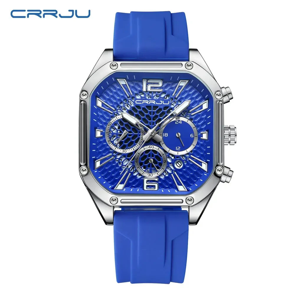 Relógio Cronógrafo Masculino (azul), Relógio Esportivo, Relógio Militar, Movimento Resistente À Água