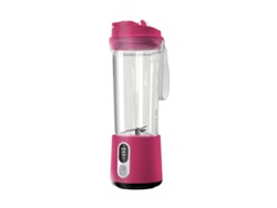 Exprimidor de frutas Eifson de 4000 mAh, 180 W, USB, 4 cuchillas, vaso para jugo de doble uso (rojo rosa)