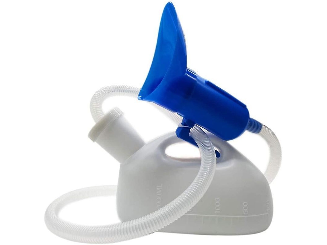 Recipiente Urinario Portátil De 2000 Ml Para Hombres Y Mujeres Con Tubo Antiderrame De 119 Cm (47")