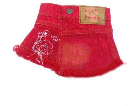 Falda para perros FREEDOG Denim T-2 Rojo