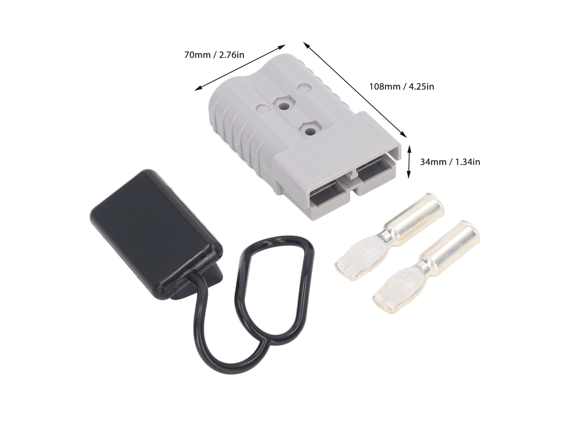 Kit de conector rápido de batería 2/0 AWG, 350 A, 600 V con cubierta de silicona