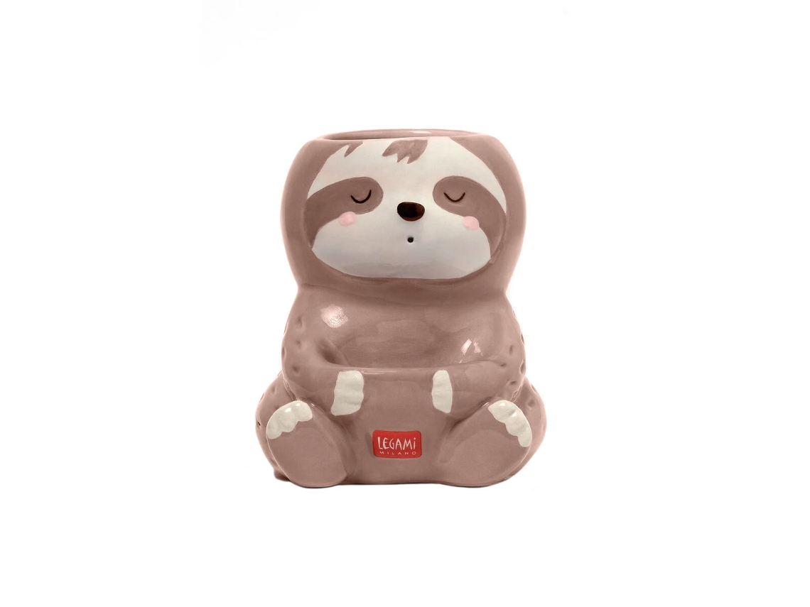 Portalápices de cerámica Legami Desk Friends con forma de perezoso Phs0004