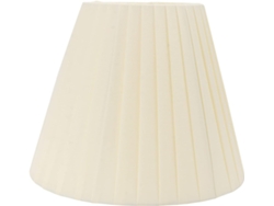 Lámpara De Mesa Plisada De Tela Beige De 25 Cm, Reutilizable Y Resistente.