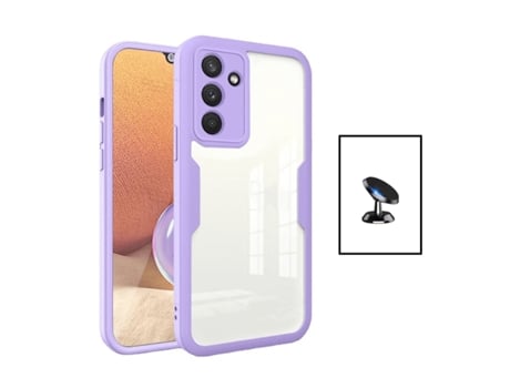 Estuche De Protección Anti-Crash 360 + Kit De Montaje Magnético Para Automóvil Para Samsung Galaxy A04s - Púrpura