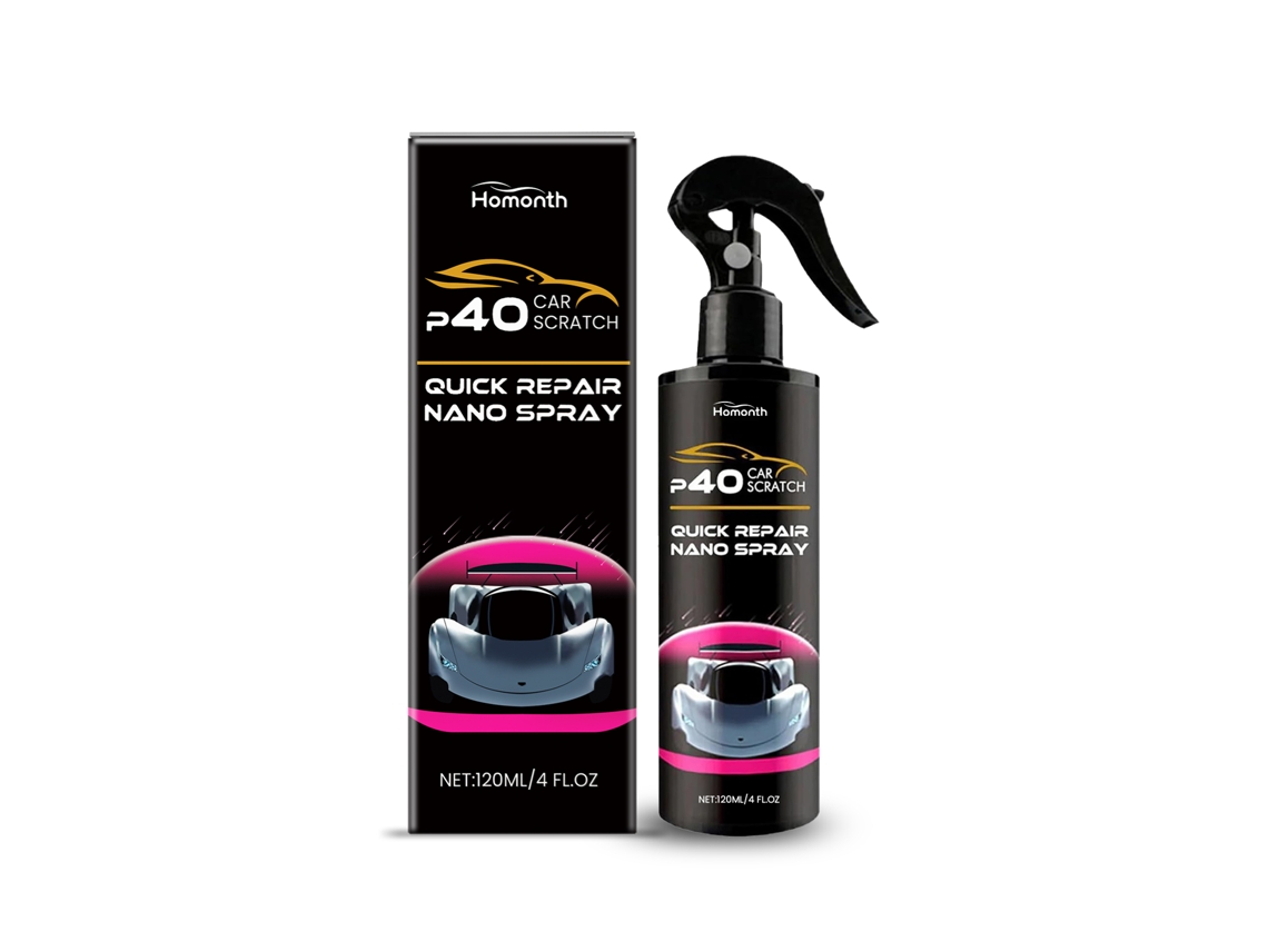 Nano spray para reparar rápidamente los arañazos del coche.