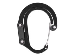 Mosquetón Con Gancho De Seguridad Tipo D De Aleación De Aluminio Para Escalada Y Actividades Al Aire Libre - Negro