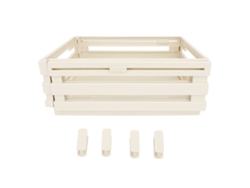 Caja Organizadora Plegable De Pp Apilable Para Dormitorio, Sala De Estar Y Oficina - Blanca