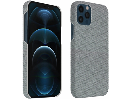 Funda iPhone 12, 12 Pro AVIZAR Híbrida Plateado