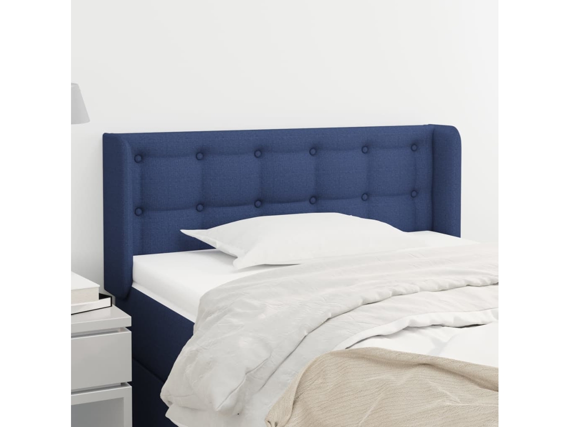 Cabecero De Tela Azul 103x16x78/88 Cm