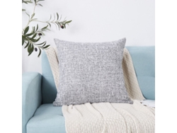 Rebe-fundas De Almohadas Decorativas De Lino 2 Unidades 45x45 Cm Gris Claro Para Sofá Sala De Estar