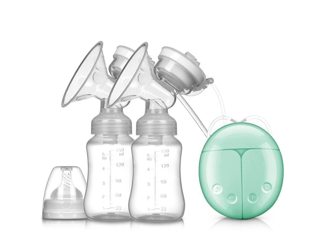 Extractor de leche eléctrico Yunzii, silicona, verde, para la lactancia materna del bebé