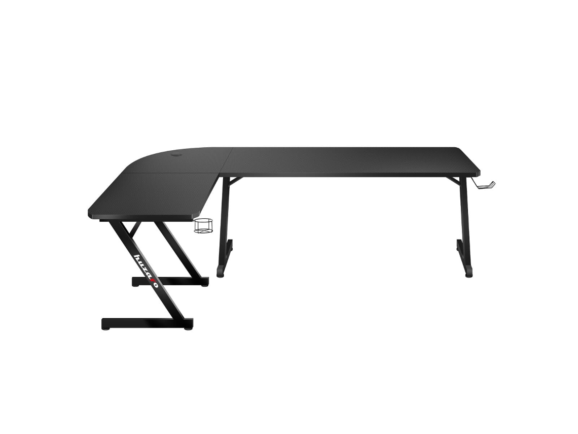 Escritorio HUZARO Hero 7.0 Negro Aluminio Fibra de carbono 154x72,5x117 cm