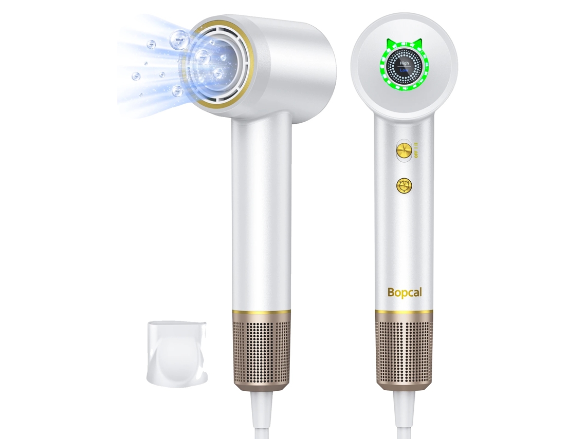 Secador de pelo profesional, 1600 W de potencia, 110 000 rpm, control de temperatura inteligente, color blanco OEM