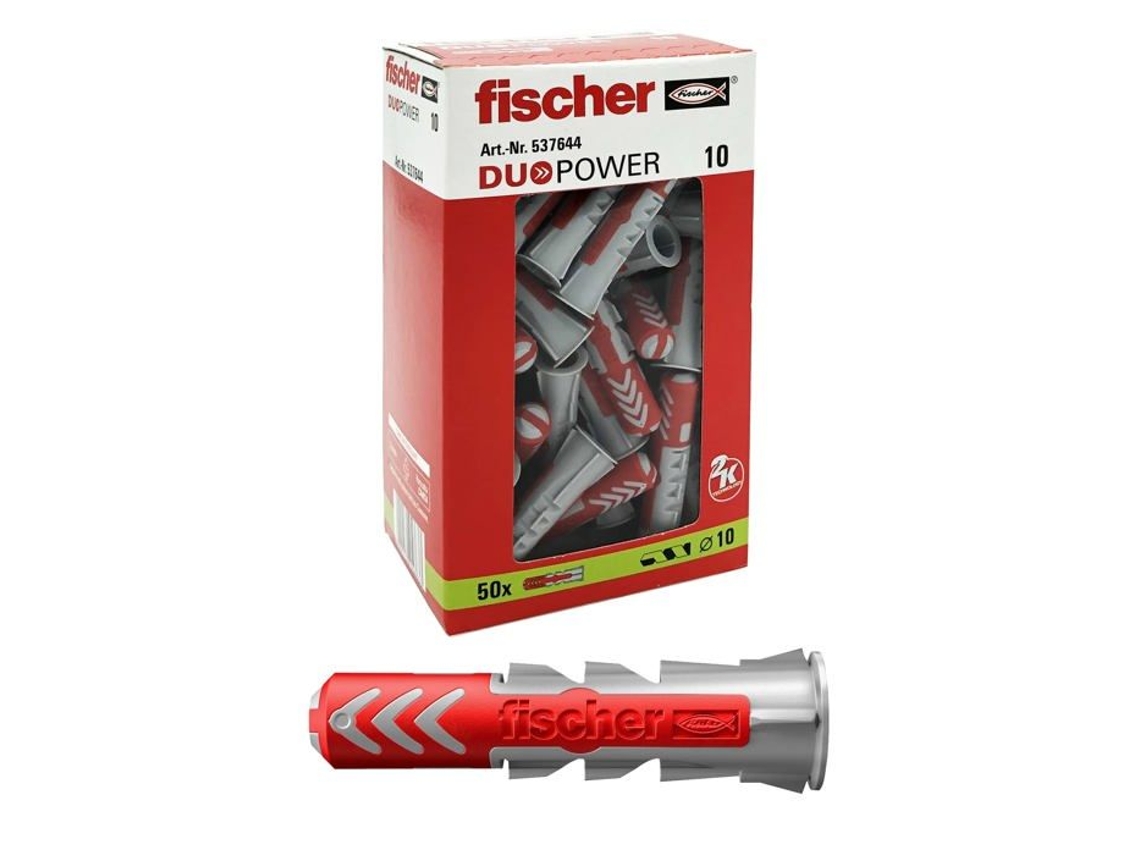 Tobillo de fácil fijación FISCHER 537644 'Italie Srl Duopower 10 tobillos