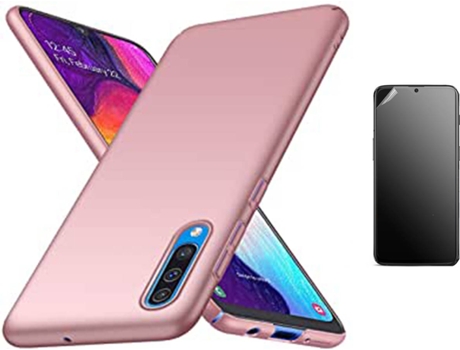 Kit Carcasa Y Protector Samsung A30S Ultimatte Turtleshell Rosa