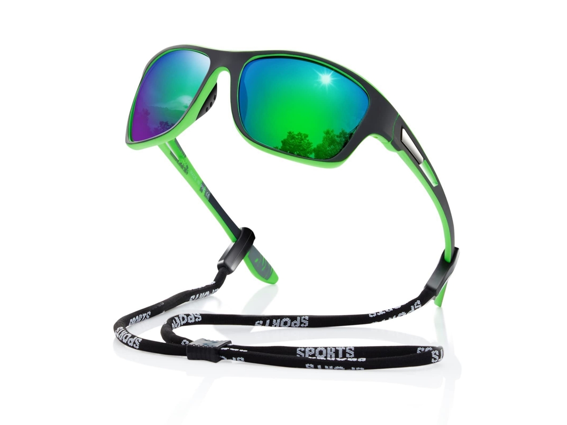 Gafas de sol deportivas polarizadas CSYY con protección UV400 para ciclismo, pesca, golf, running, conducción, esquí y senderismo, color verde.