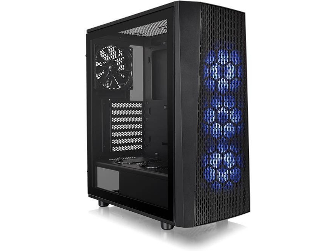 Caja PC THERMALTAKE Versa J24 TG RGB (ATX Mid Tower - Negro)