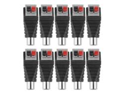 2026velora-10 Piezas Conector Rca Hembra A Av 2 Terminales De Tornillo Para Audio Y Video