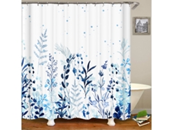 Cortina de ducha de poliéster azul bosque virgen T 03 Jortmrd