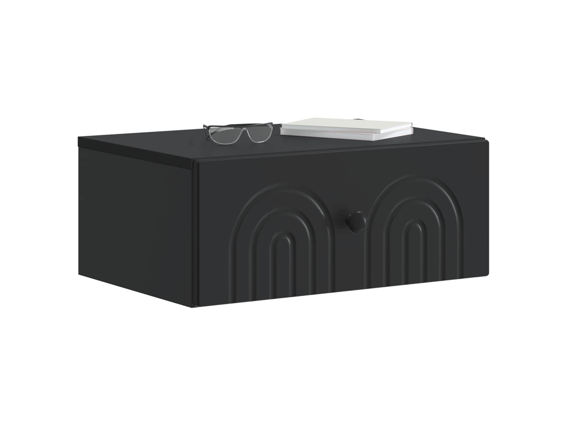 Maison Exclusive - Mesita De Noche De Pared 2 Pcs Negro 49 X 34,5 X 20 Cm