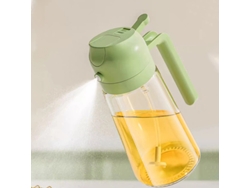 Aceitera de vidrio resistente al calor con pulverizador y pico vertedor, 2 en 1 para cocina, Tommy01