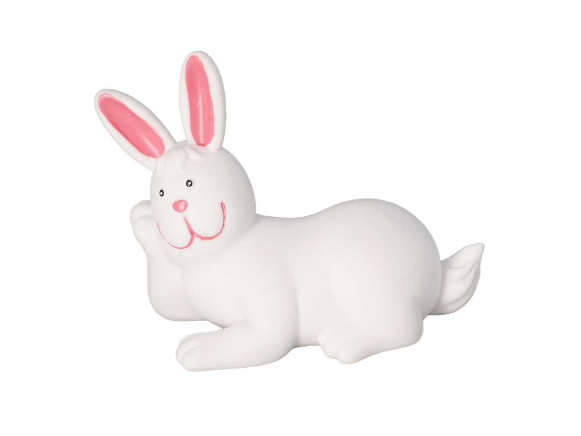 Rebe - Enfeite de Coelho Macio e Fofo, Simulação de Coelho Branco, Escultura Decorativa para Escritório e Casa