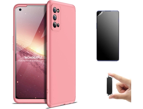 Kit Carcasa, Protector Y Soporte Realme 7 Pro Ultimatte Slim Armor 360º Rosa