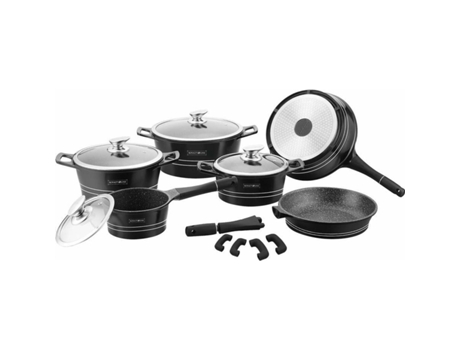 Batería de Cocina ROYALTY LINE ES2014M (Cerámica - Silicona - Aluminio - Teflón - 14 Piezas)