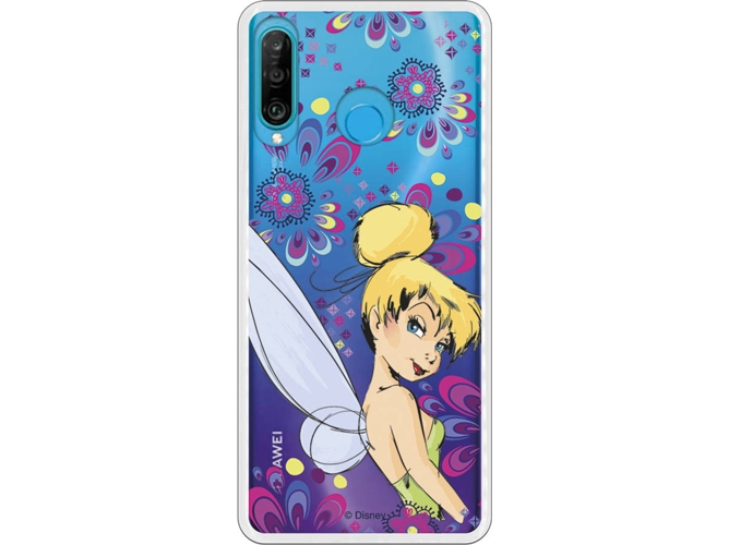 Carcasa Huawei P30 Lite DISNEY Campanilla Flores Multicolor