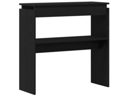 Maison Exclusive - Mesa Consola Roble Negro 80 X 30 X 80 Cm Madera De Ingeniería