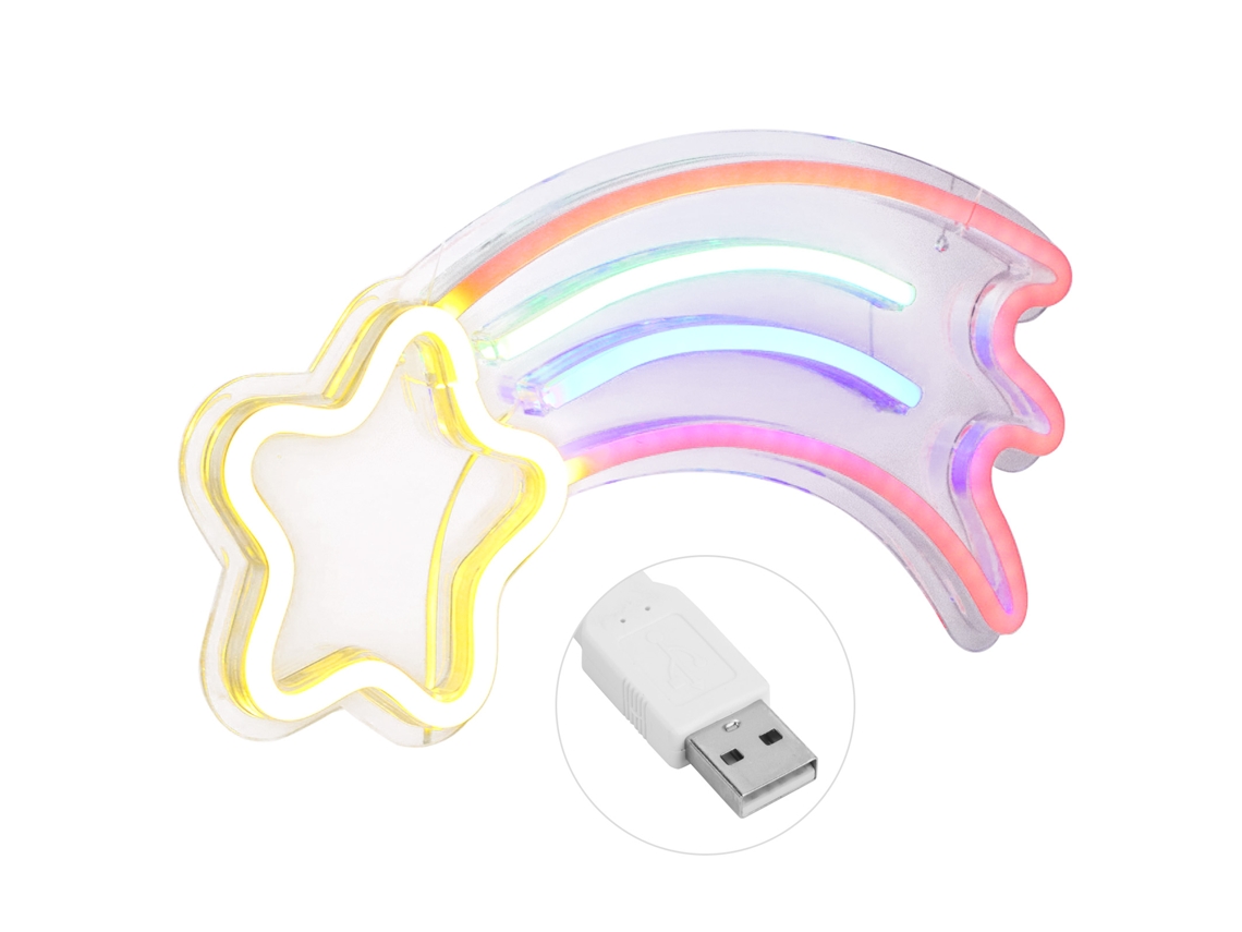 Festival de luces de neón Meteor, letreros de neón USB para pared, arte luminoso para decoración del hogar CHABERLU