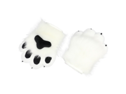 Guantes de peluche con garras de bestias, accesorios de fantasía