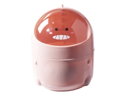 Papelera multifuncional Baok-cubo para oficina con tapa abatible, pequeño contenedor cúbico con diseño de dibujos animados para el hogar, la escuela y la oficina, color rosa.