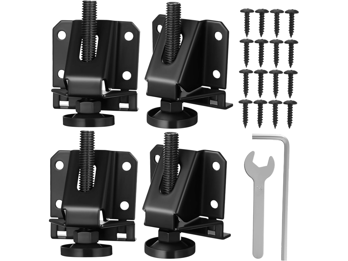 Patas Niveladoras Ajustables De 4 Piezas Para Muebles De Mesa Y Armarios De Alta Resistencia.