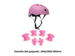Set de bicicleta infantil con casco, rodilleras, coderas y muñequeras. Mdug (rosa)